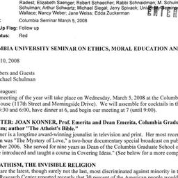 Announcements, 2008-03-05. ...