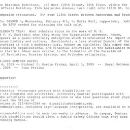 Announcements, 2009-02-06. ...