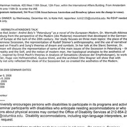 Announcements, 2008-12-05. ...