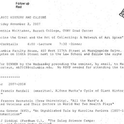 Announcements, 2007-11-02. ...