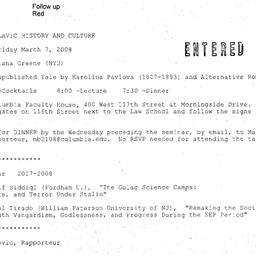 Announcements, 2008-03-07. ...