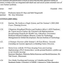 Schedules. Knowledge, Techn...