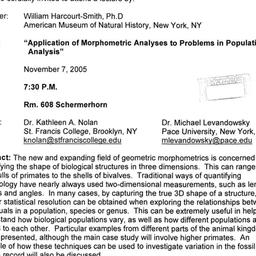 Announcements, 2005-11-07. ...