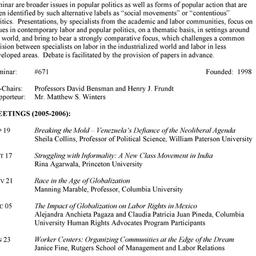Schedules. Globalization, L...
