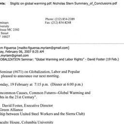 Announcements, 2007-02-19. ...