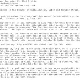 Announcements, 2006-09-18. ...