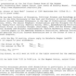 Announcements, 2009-05-18. ...