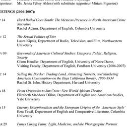 Schedules. American Studies...