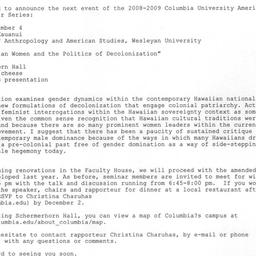 Announcements, 2008-12-04. ...