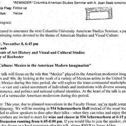 Announcements, 2007-11-08. ...