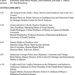 Schedules. Southeast Asia i...