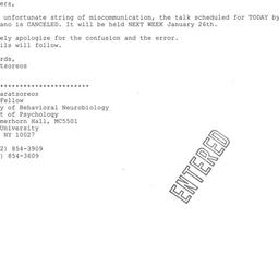 Correspondence, 2006-01-26....