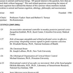 Schedules. Cognitive & ...