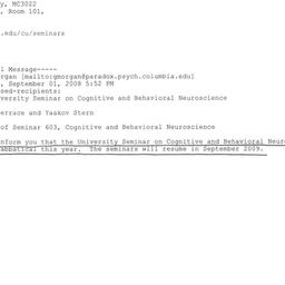 Announcements, 2008-09-01. ...