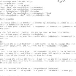 Announcements, 2008-10-16. ...