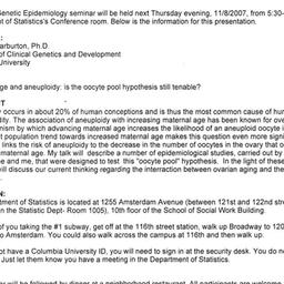 Announcements, 2007-11-08. ...