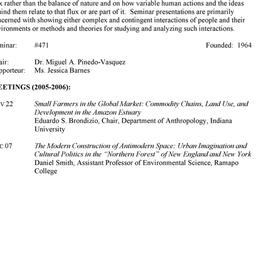 Schedules. Ecology and Cult...