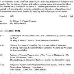 Schedules. Ecology and Cult...