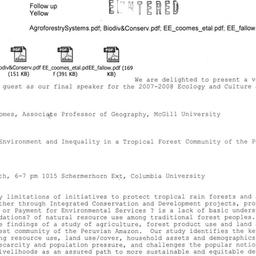 Announcements, 2008-05-06. ...