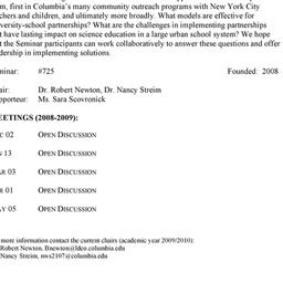 Schedules. Educating Scient...