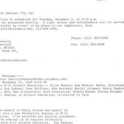Announcements, 2008-12-02. ...
