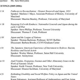 Schedules. Japan, Modern Ea...