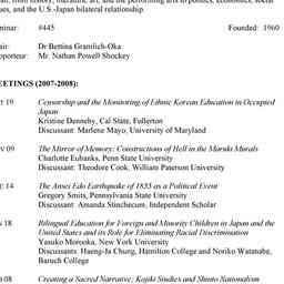 Schedules. Japan, Modern Ea...