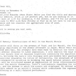 Announcements, 2007-11-09. ...