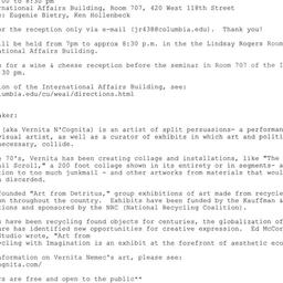 Announcements, 2008-11-05. ...