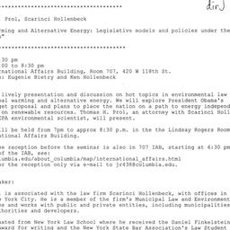 Announcements, 2009-04-01. ...