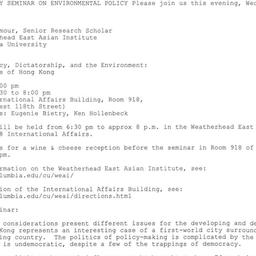 Announcements, 2008-05-07. ...