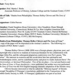 Minutes, 2005-10-07. Irish ...