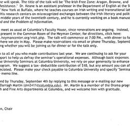 Announcements, 2008-09-05. ...