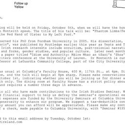 Announcements, 2007-10-05. ...