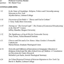 Schedules. Religion in New ...