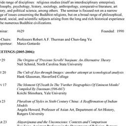 Schedules. Buddhist Studies...