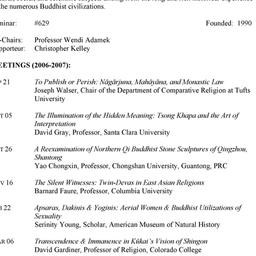 Schedules. Buddhist Studies...