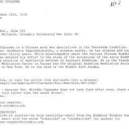 Announcements, 2008-10-16. ...