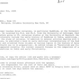 Announcements, 2008-10-09. ...