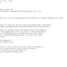 Announcements, 2009-04-16. ...