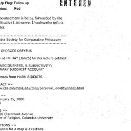 Announcements, 2008-01-25. ...