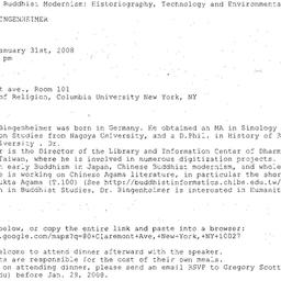 Announcements, 2008-01-31. ...