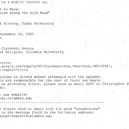 Announcements, 2007-11-15. ...
