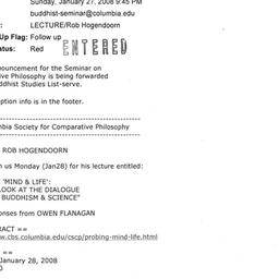 Announcements, 2008-01-28. ...