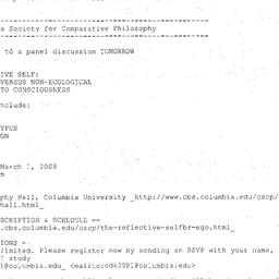 Announcements, 2008-03-01. ...