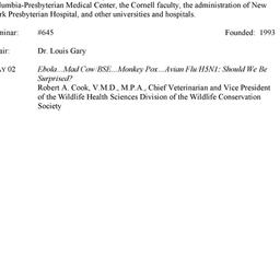 Schedules. National Health ...