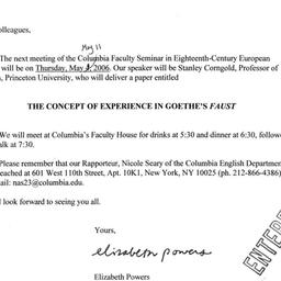 Announcements, 2006-05-11. ...