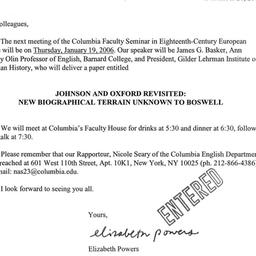 Announcements, 2006-01-19. ...