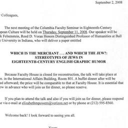 Announcements, 2008-09-11. ...