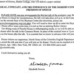 Announcements, 2008-04-17. ...